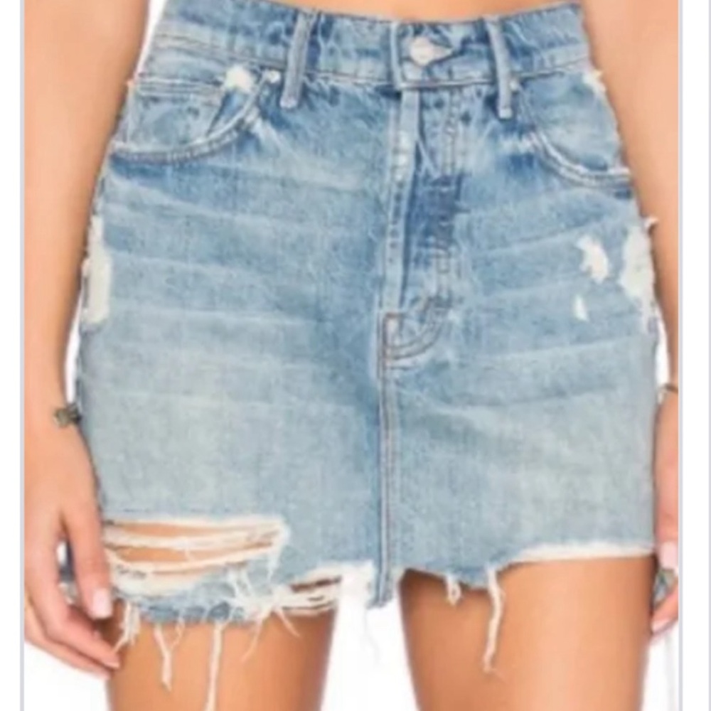 Mother Denim Skirt - Vagabond Mini Fray